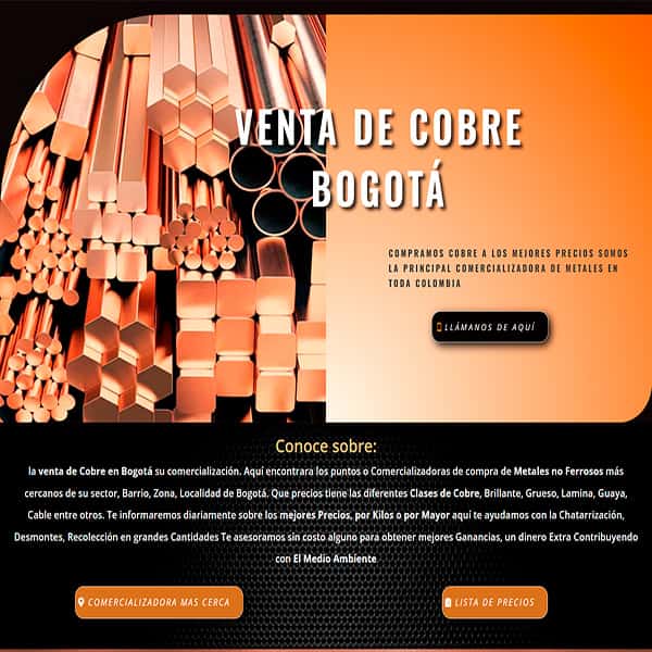 Venta de Cobre en Bogotá